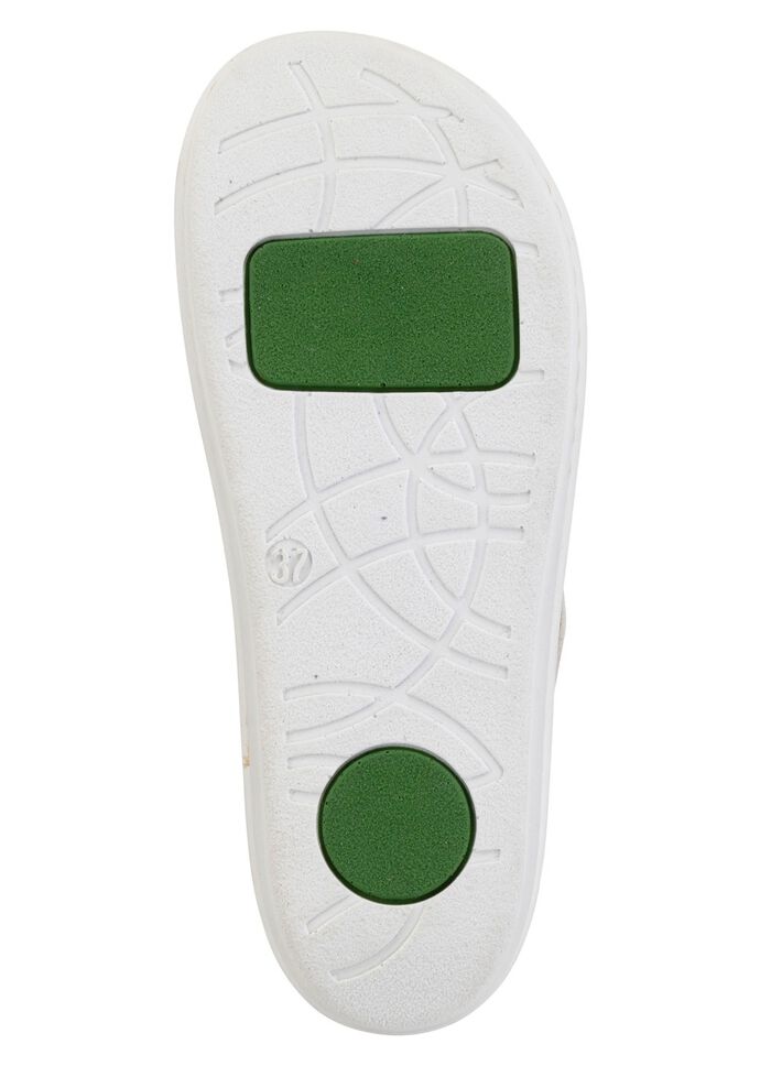 Mubb, zomerklompen voor dames, breedte H, met uitneembaar voetbed WIT