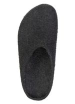 Elegante damespantoffels, breedte G, van scheerwol, naadloos met de hand gevilt GRAFIET