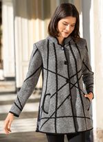 Gebreide jas in jacquardmotief 