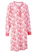 Twee-pack nachthemden tot op de knie met knoopsluiting 