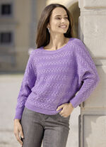 Vleermuisvormige trui LAVENDEL