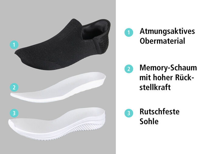 Comfortabele glijsneakers met stretch pasvorm 
