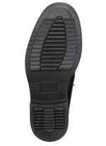 GINO GALANTE, gevoerde heren enkellaarsjes, winterschoenen, met lamsvacht ZWART