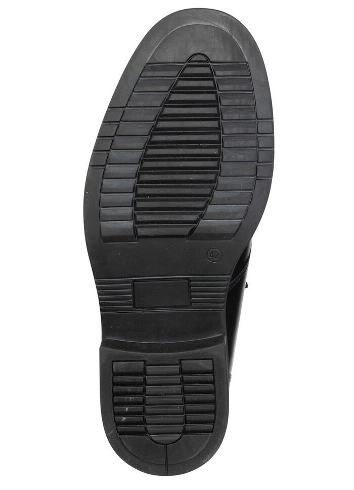 GINO GALANTE, gevoerde heren enkellaarsjes, winterschoenen, met lamsvacht ZWART