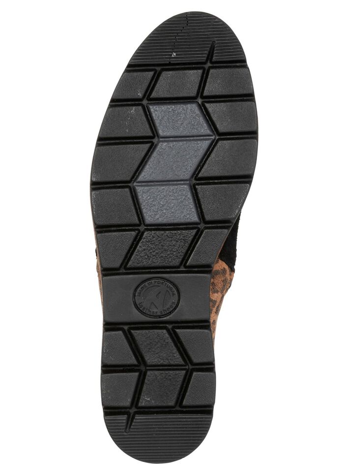 ELENA EDEN, trendy dames enkellaarsjes, breedte G, met uitneembaar voetbed ZWARTBRUIN