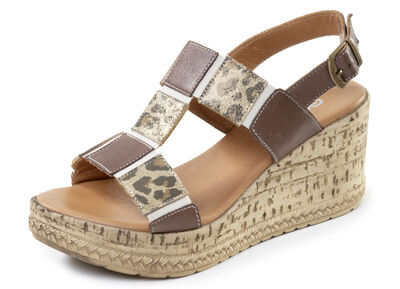 Gemini, trendy damessandalen, breedte G, gemaakt van leer 