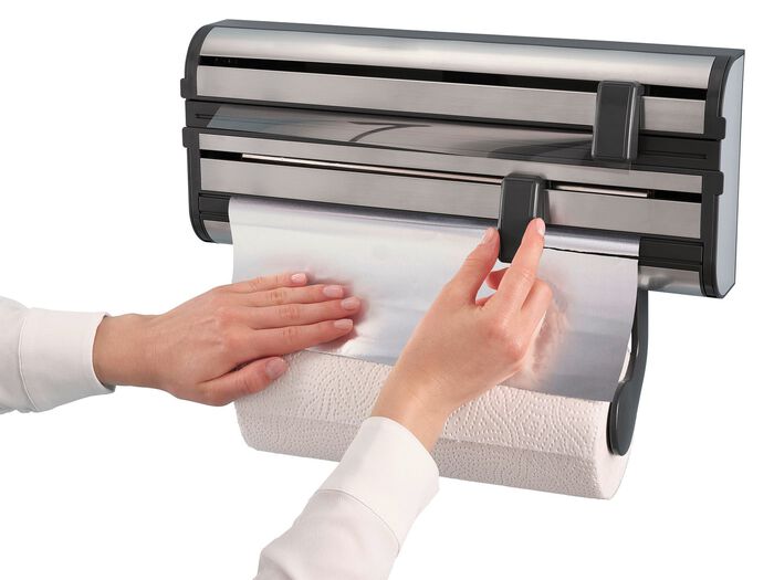 Leifheit wandrolhouder van hoogwaardig roestvrij staal, roestvrij 