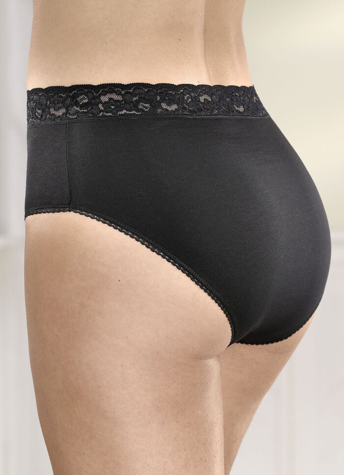 Verpakking van vier slips met elastische kanten tailleband 