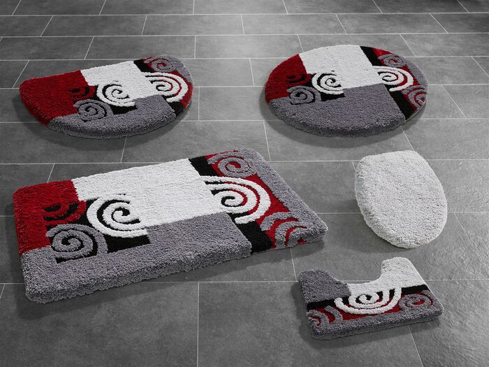 Fluffy badkamerset in zachte microvezelkwaliteit 