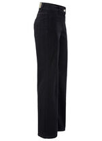 Wijde corduroy broek ZWART