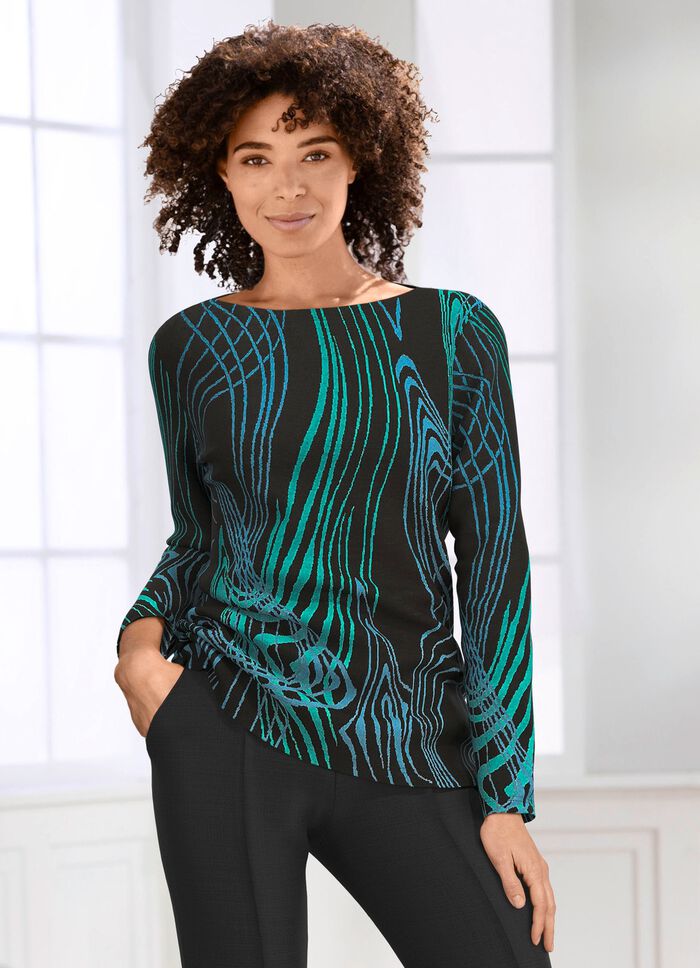 Fijngebreide trui van jacquard 