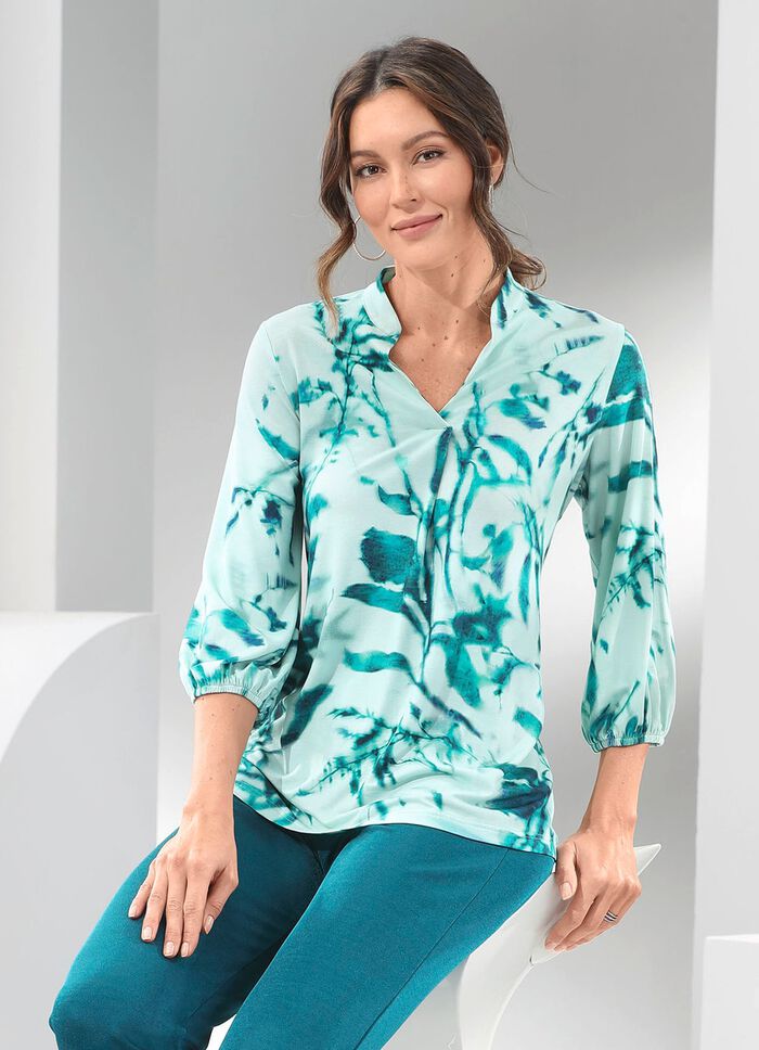 Shirt tuniek met briljante kleurenprint 