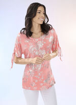 Shirt met goudkleurige print 