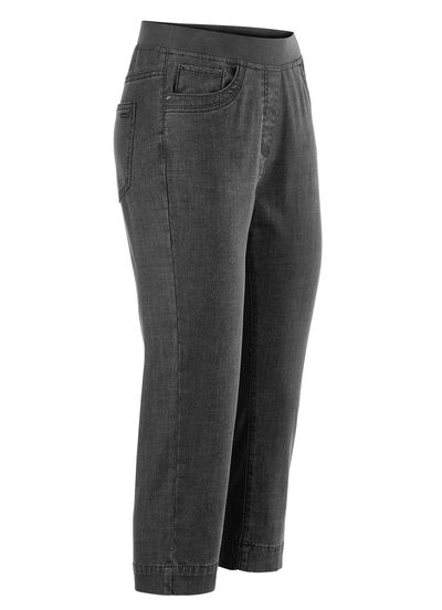 Caprijeans met strasssteentjes 