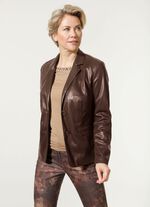 Blazer van imitatie nappaleer 