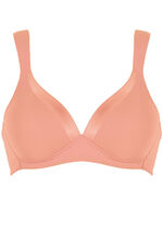 Naturana-bh met satijnen bies aan het decolleté APRICOT