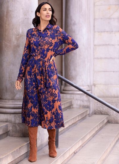 Jurk met strikceintuur 