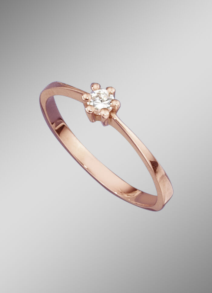 Damesring met loepzuivere briljant 