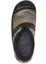 Laurina, comfortabele damespantoffels, breedte G, met uitneembaar voetbed ANTRACIET-MEERKLEURIG