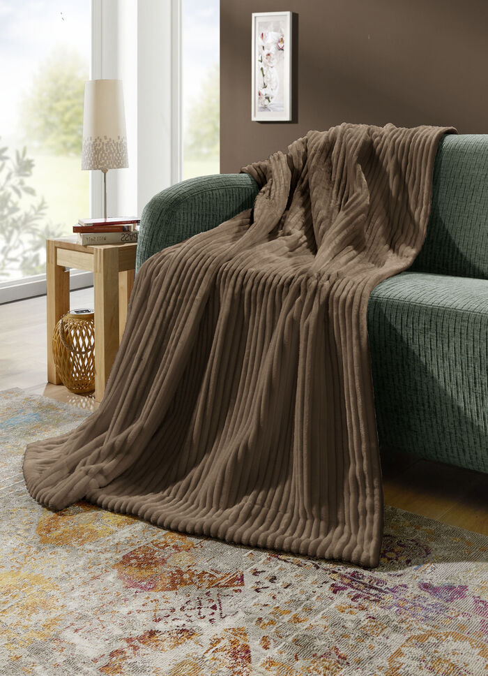 Woonaccessoires in fijne corduroy-look TAUPE