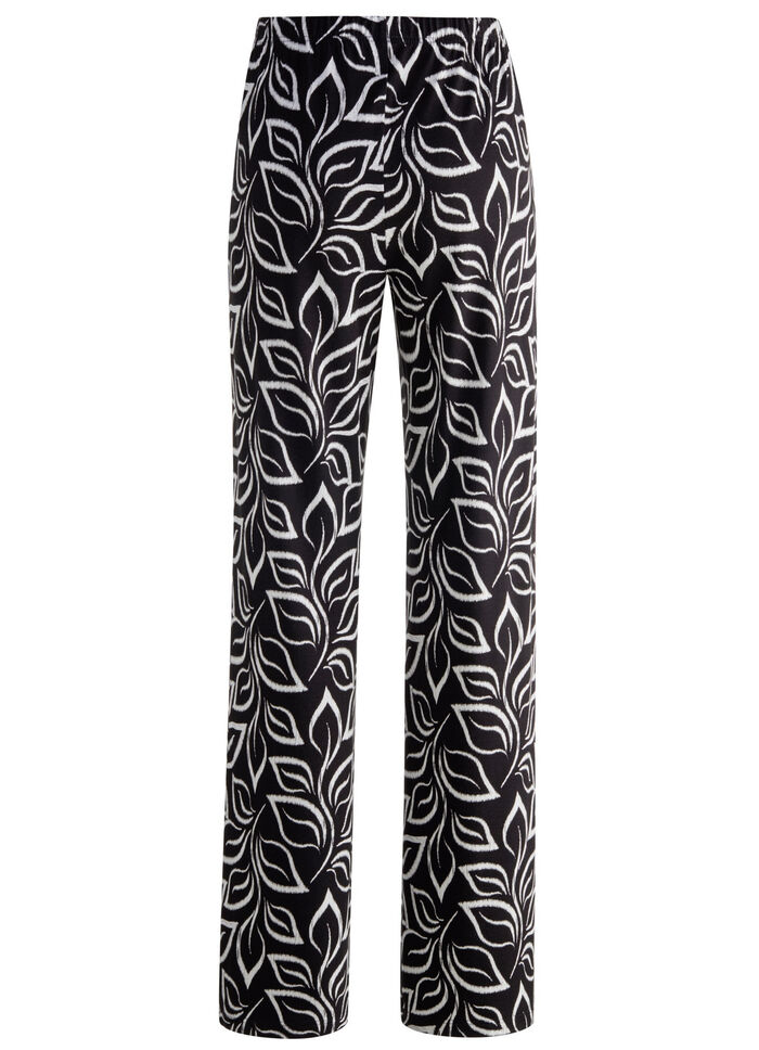 Broek met comfortabele breedte ZWART-WIT