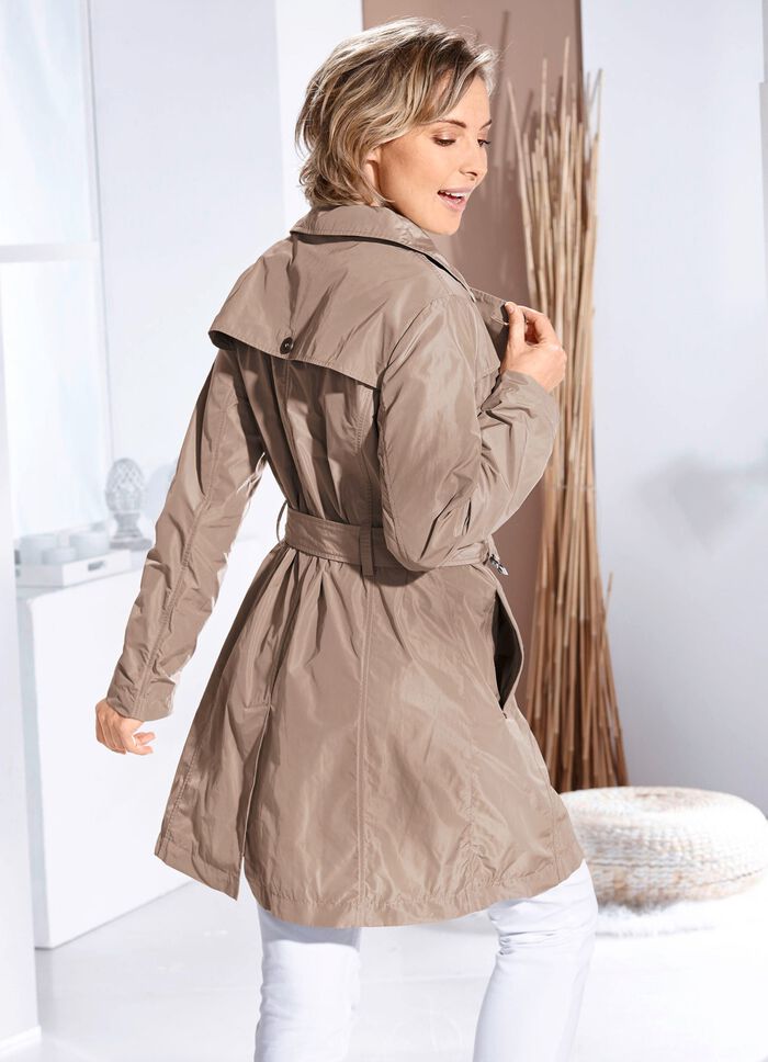 Functionele trenchcoat met riem 