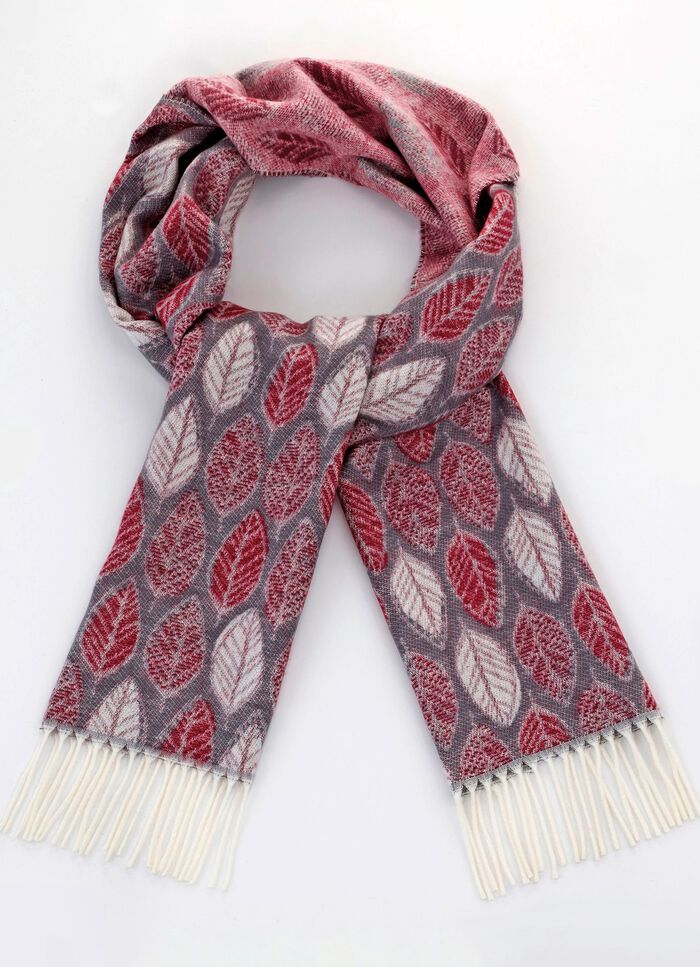 Sjaal met bladmotief 