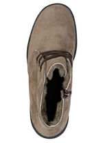 ELENA EDEN, gevoerde dameslaarzen, winterschoenen, met lamsvacht TAUPE