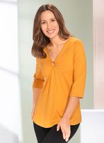 Overhemdtuniek met sieradenapplicatie MESSING