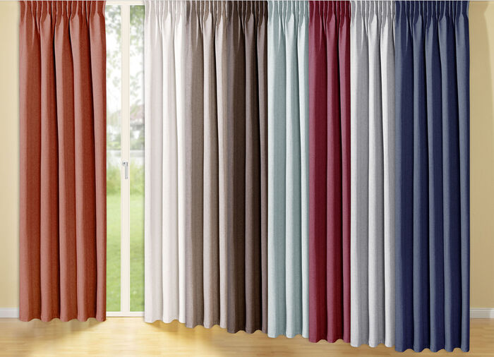 Energiebesparende verduisterende sjaals in linnenlook BEIGE