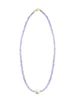 Ketting met parelglans en edelsteenglans 