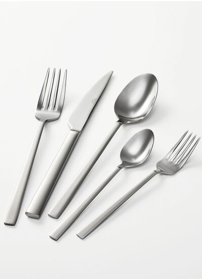 Gedeeltelijk gesatineerd roestvrijstalen bestek 