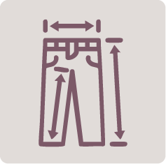 Icon Größenrechner für Damenhosen